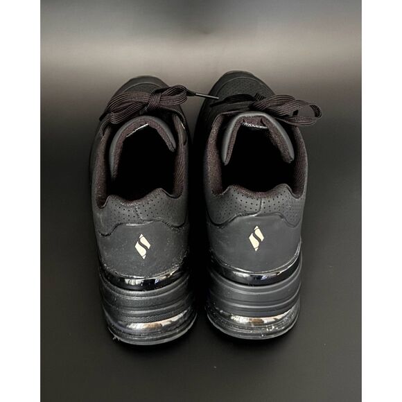 SKECHERS WOMEN'S MILLION AIR - ELEVATED AIR BLACK TRAINERS US Sz 8.5 - Picture 4 of 12